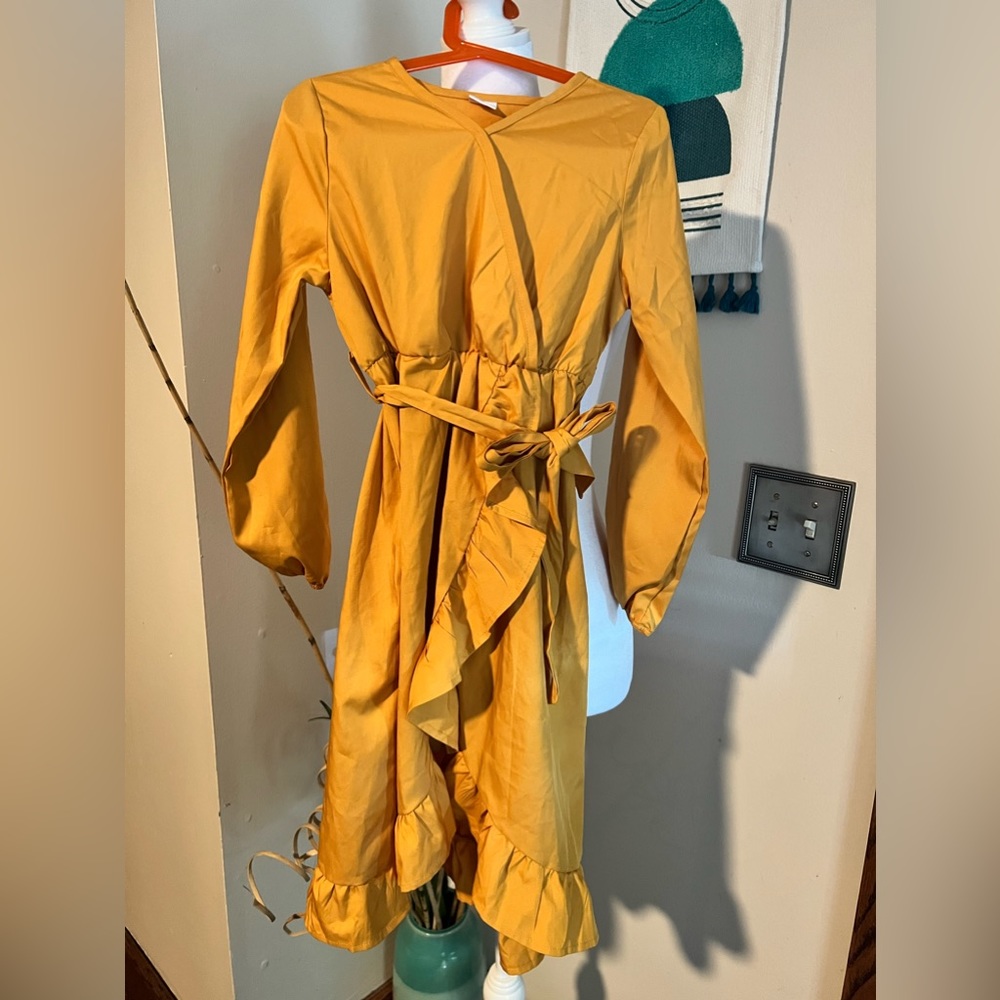 PatPat Yellow Dress, Girls Size 8-9 years